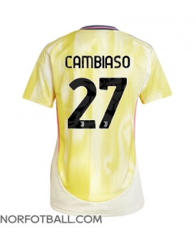 Billige Fotballdrakt Juventus Andrea Cambiaso #27 Replika Bortedrakt Dame 2024-25 Kortermet